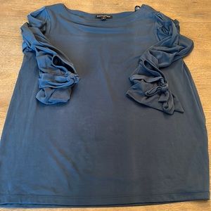 Banana republic navy long sleeve shirt either tie sleeve detail